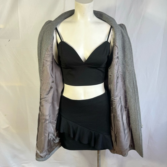 LOUBEN GREY CASHMERE AND WOOL JACKET MADE IN CANADA WOMAN SIZE 12 - Picture 6 of 17